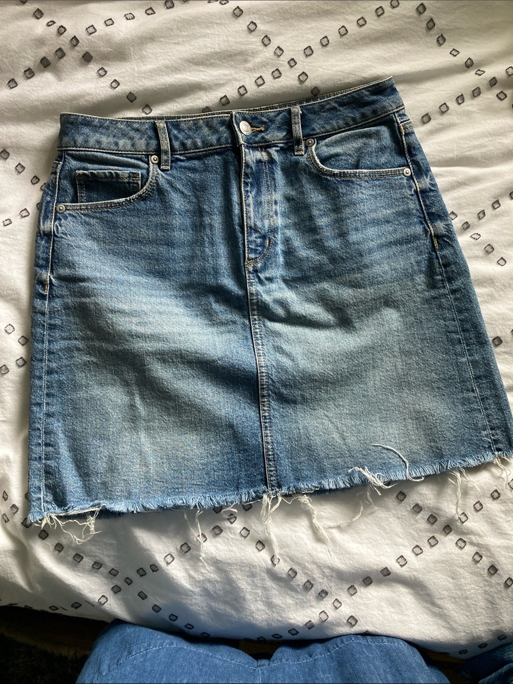 LOFT Light Blue Denim Mini Skirt